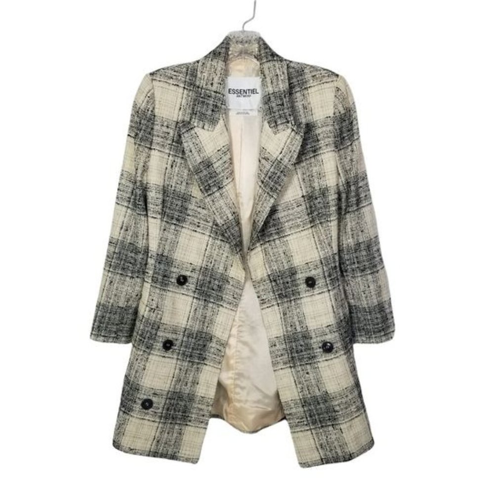 Essential Antwerp New Zanting Oversized Plaid Blazer Womens Size 36 US 4 - Picture 12 of 16